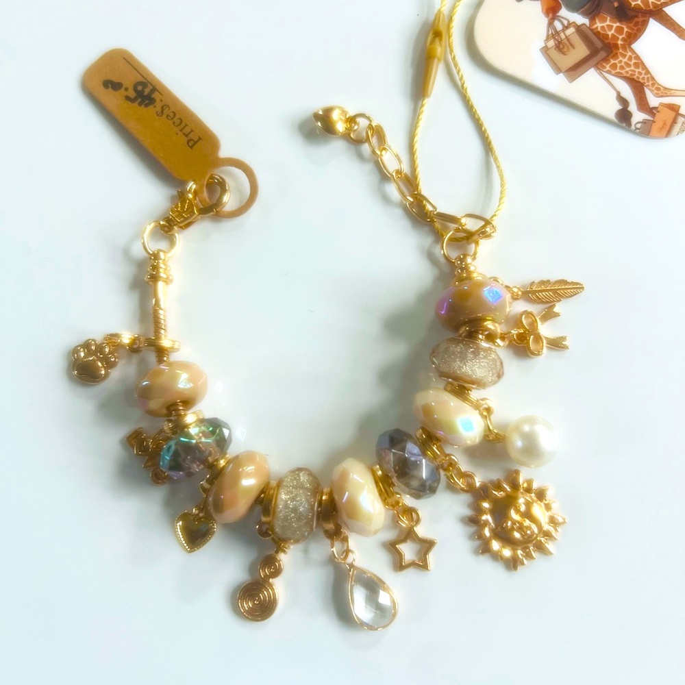 Sunshine Pearl Charm Bracelet (8 inches)